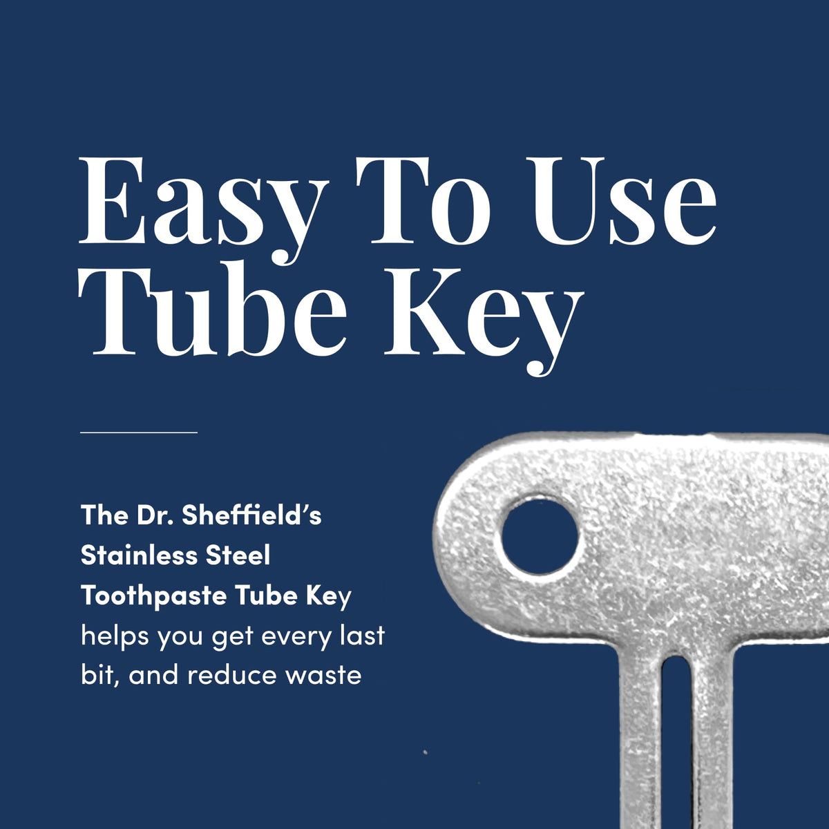 Dr. Sheffield's Stainless Steel Toothpaste Tube Squeezer Key & Roller