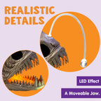 JOYIN Halloween Skeleton Lantern Fish with LED Eye Plastic Bones for Halloween Decoration Party Photo Prop, Graveyard Decor, Indoor Outdoor Spooky Scene(10.2” *5.5” *3”)