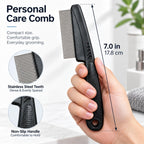 Yumflan 1.0mm Fine Tooth Stainless Steel Dandruff Comb