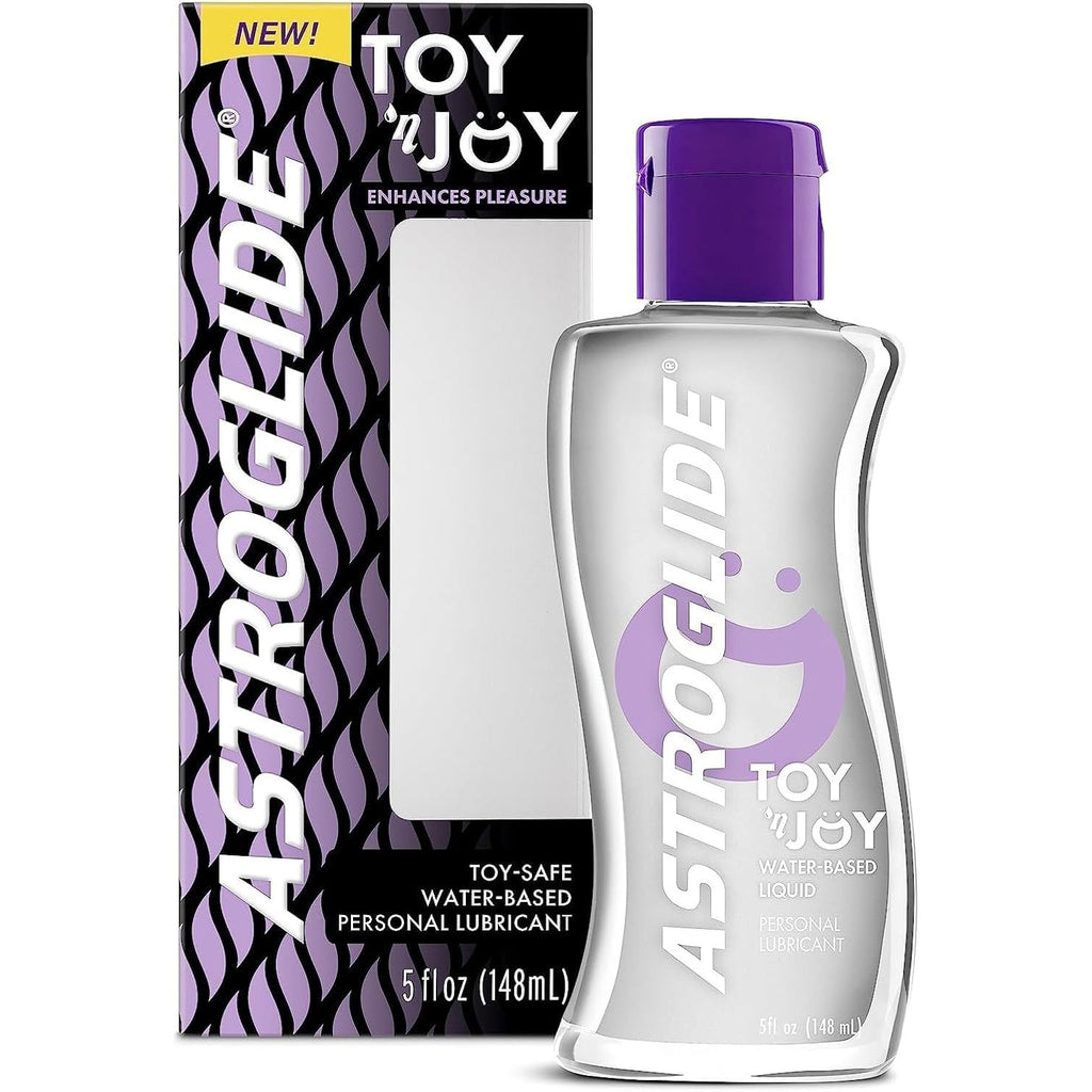 ASTROGLIDE Toy 'n Joy Water-Based Lubricant, 5 Fl Oz, Toy-Friendly