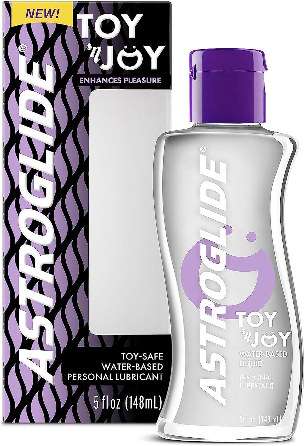 ASTROGLIDE Toy 'n Joy Water-Based Lubricant, 5 Fl Oz, Toy-Friendly