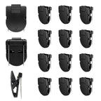 15 PCS Cubicle Clips Black Plastic Cubicle Accessories Hooks for Fabric Walls Panels Wall Clips for Hanging Office Notes Photos Frame Memos Accessories Decor