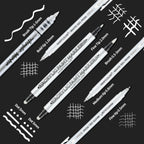 MARTCOLOR White Pens Set, 7 Pack White Gel Pen Dual-Tip Acrylic Paint Pen