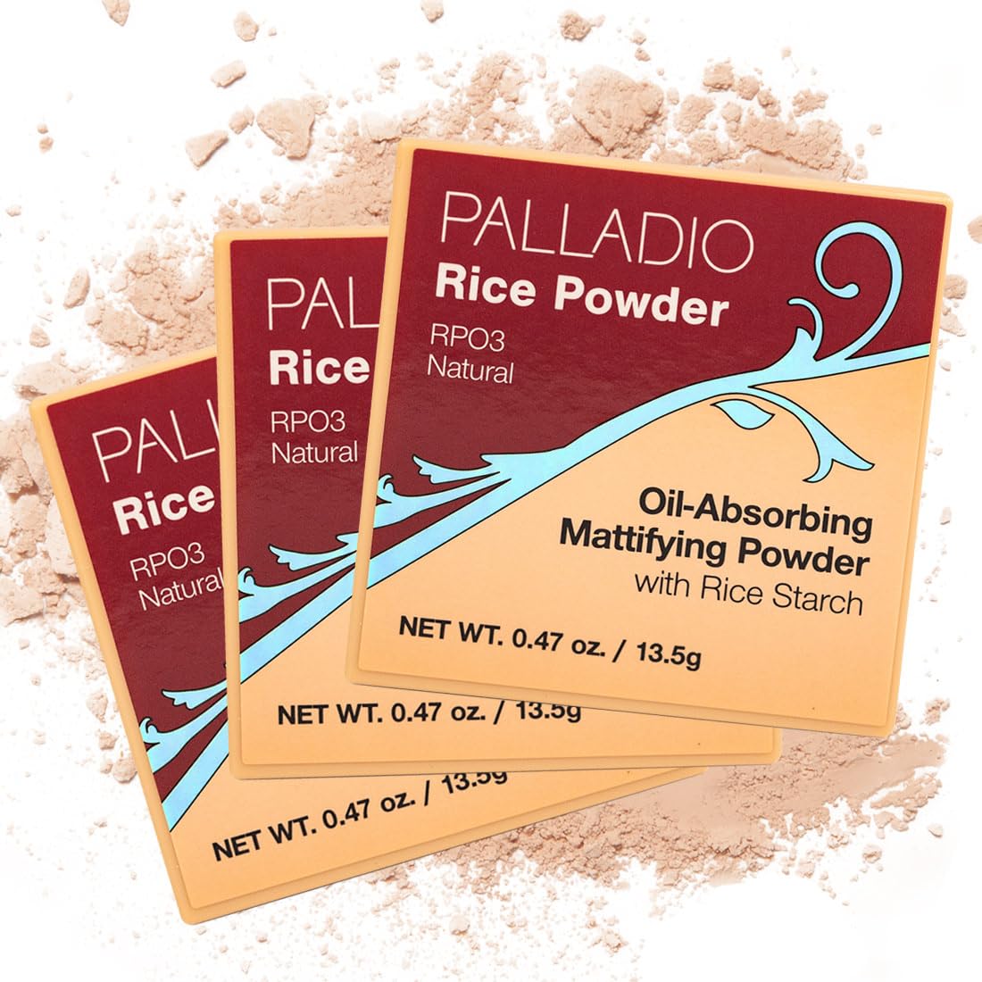 Buy now Palladio Rice Powder, Natural, Loose Setting Powder, Absorbs Oil, Leaves Face Looking and Feeling Smooth, Helps Makeup Last Longer For a Flawless, Fresh Look 0.6 Ounce (Pack of 3) Natural at indiglob india