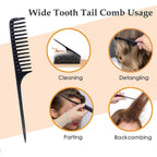 Buy now Hair Brush, 2 Pack Boar Bristle Paddle Hairbrush for Women Men Kids Reducing Frizzy, No More Tangle, Small Travel Brush Tail Comb & Giftbox Included at indiglob india