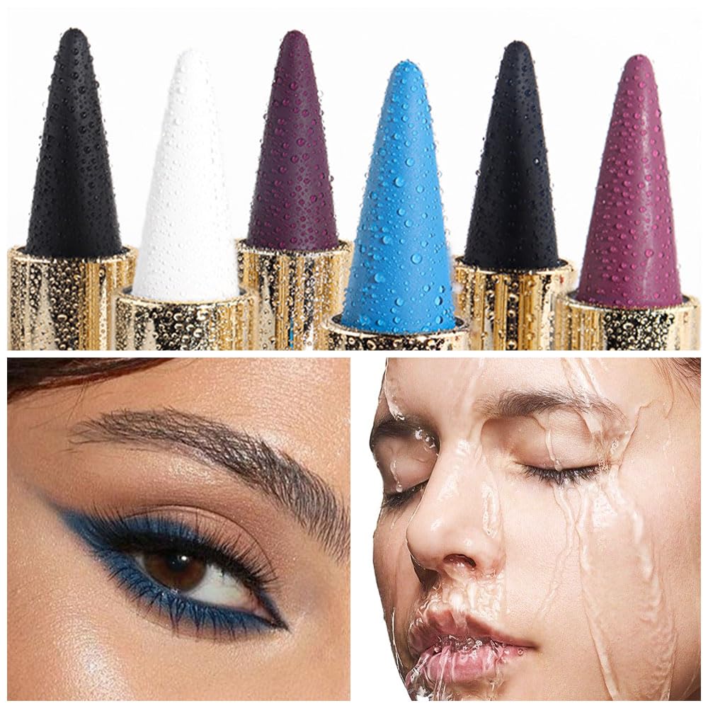 Premium imported gel eyeliner pencil set featuring various vibrant colors for stunning eye makeup looks.