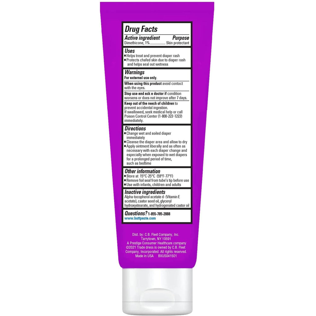 Boudreaux’s Butt Paste Barrier Ointment, Preventive Diaper Rash Cream, 4 Oz