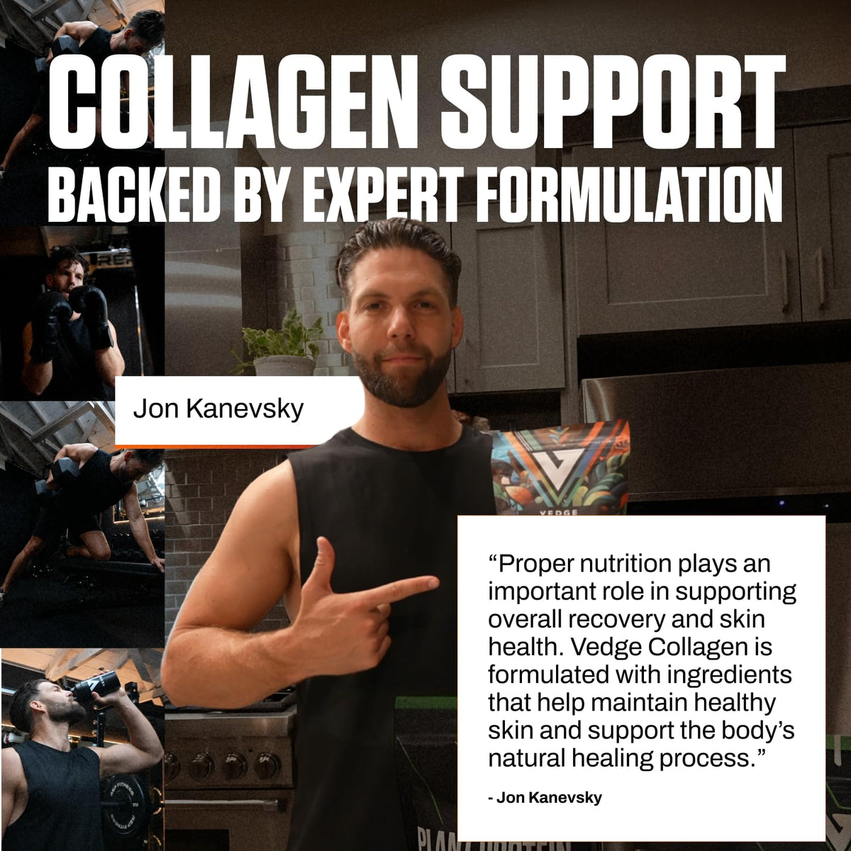 VEDGE Vegan Collagen Powder, Collagen Peptides, Unflavored, 20 Servings