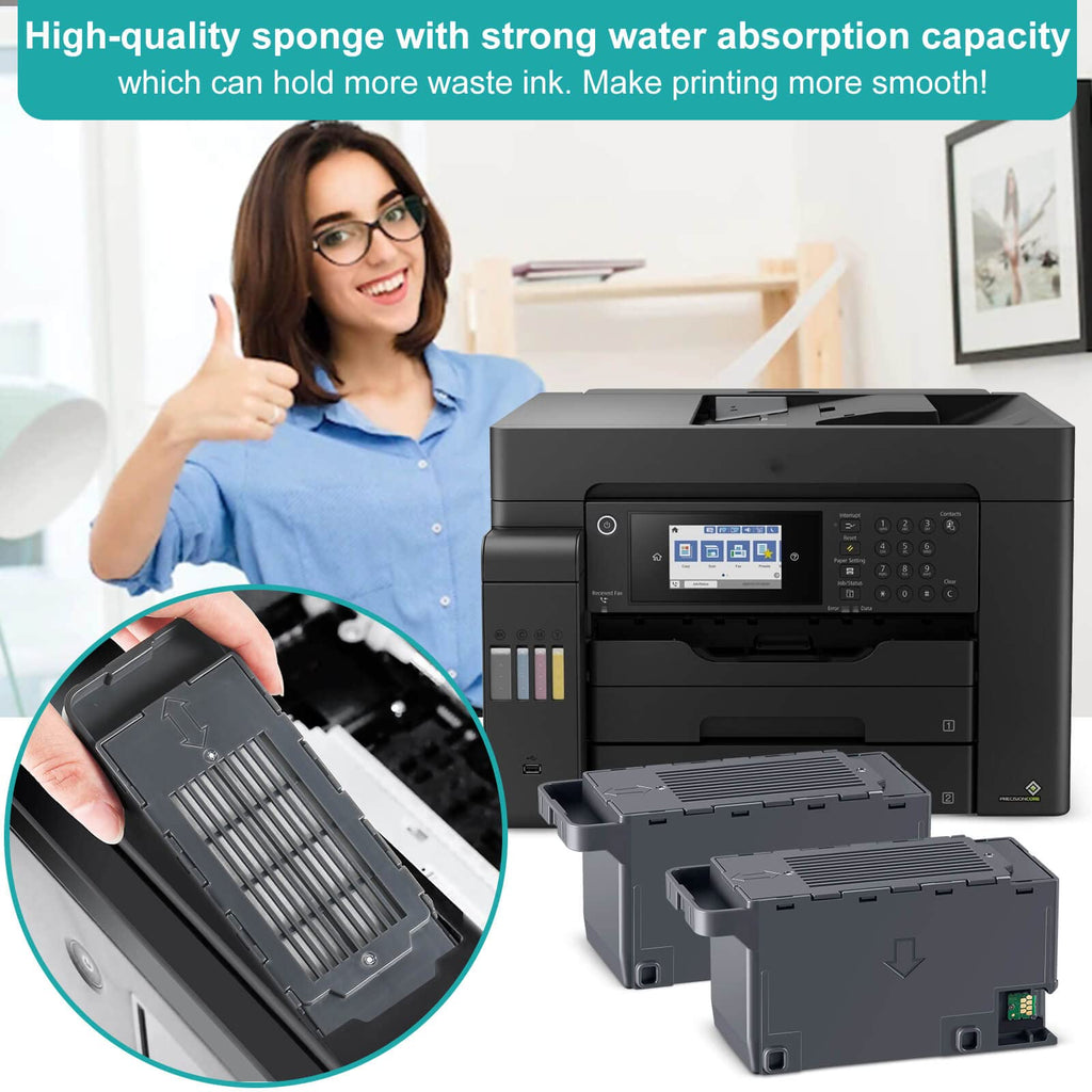 C9345 Ink Maintenance Box Replacement for WF-7840 ET-16650 ET-16600 ET-8550 ET-5850 ET-5880 ET-8500 WF-7820 WF-7310 ET-5800 EC-C7000 ST-C8000 ST-C8090 Printers (C12C934591/PXMB9/C9345)(2 Packs)