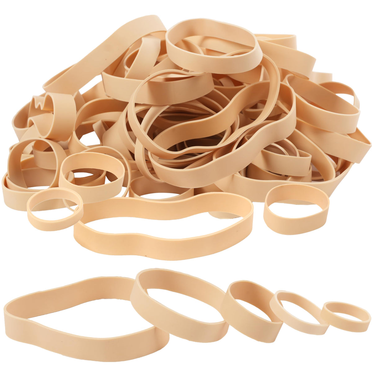 Rubber Bands Assorted Sizes 65Pcs Wide Big Thick Elastic Bands Heavy Duty