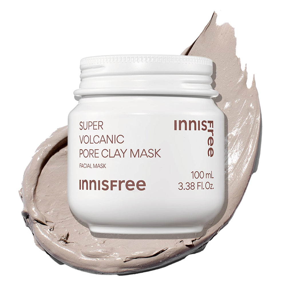 innisfree Super Volcanic Clay Mask, Pore Cleansing & Oil Control Face Mask for Oily Skin with AHA, Korean Wash-Off Clay Mask for Clogged Pores
