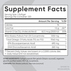 Sports Research® Omega-3 Fish Oil 1250mg + D3 2500iu, 120 Count