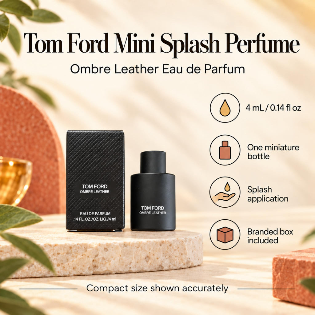 Tom Ford Ombre Leather Eau de Parfum Mini 0.14 fluid ounce 4ml splash bottle boxed