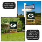 Green Bay Packers Double Sided Garden Flag