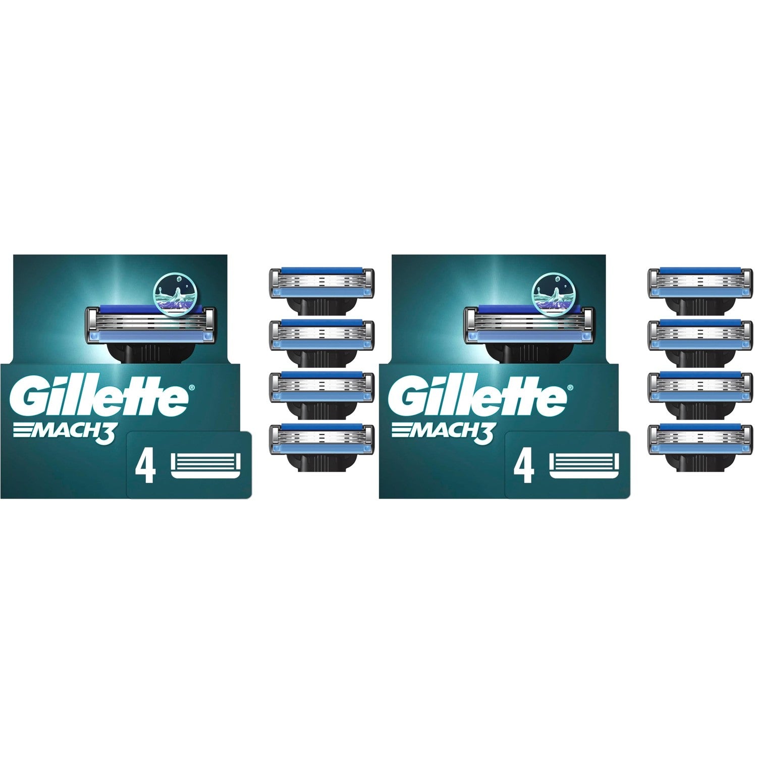 Gillette Mach3 Razor Refills for Men, 10 Razor Blade Refills