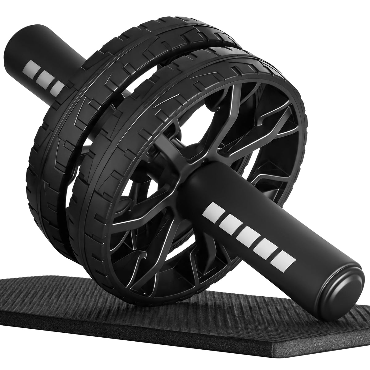 Upgraded Ab Roller Wheel, Abdominal Core Workout Equipment for Home Gym with Knee Pad, Full Body Strength Training Fitness Tool for Men and Women