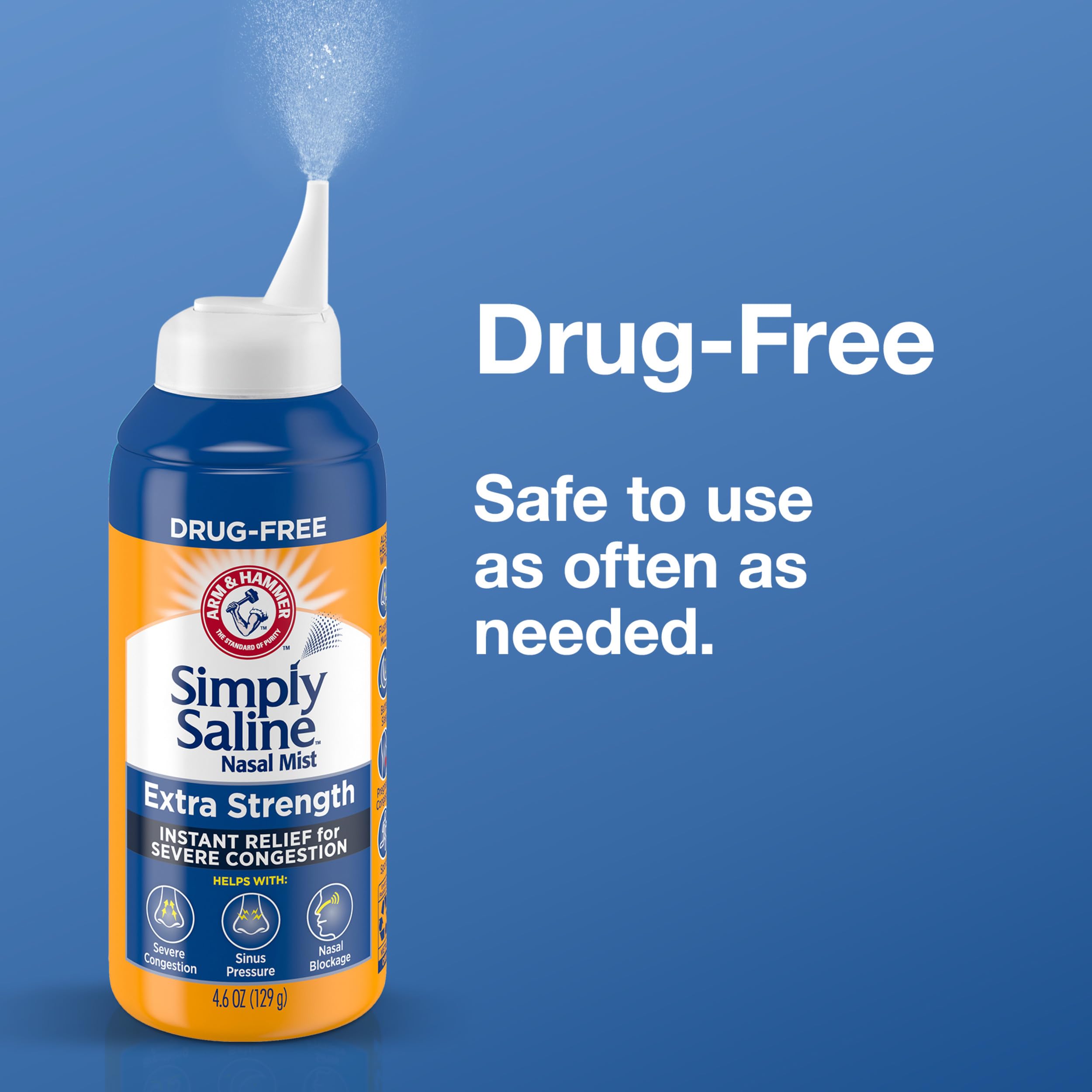 Buy now Simply Saline Extra Strength for Severe Congestion Relief Nasal Mist: 4.6oz 3-Pack at indiglob india