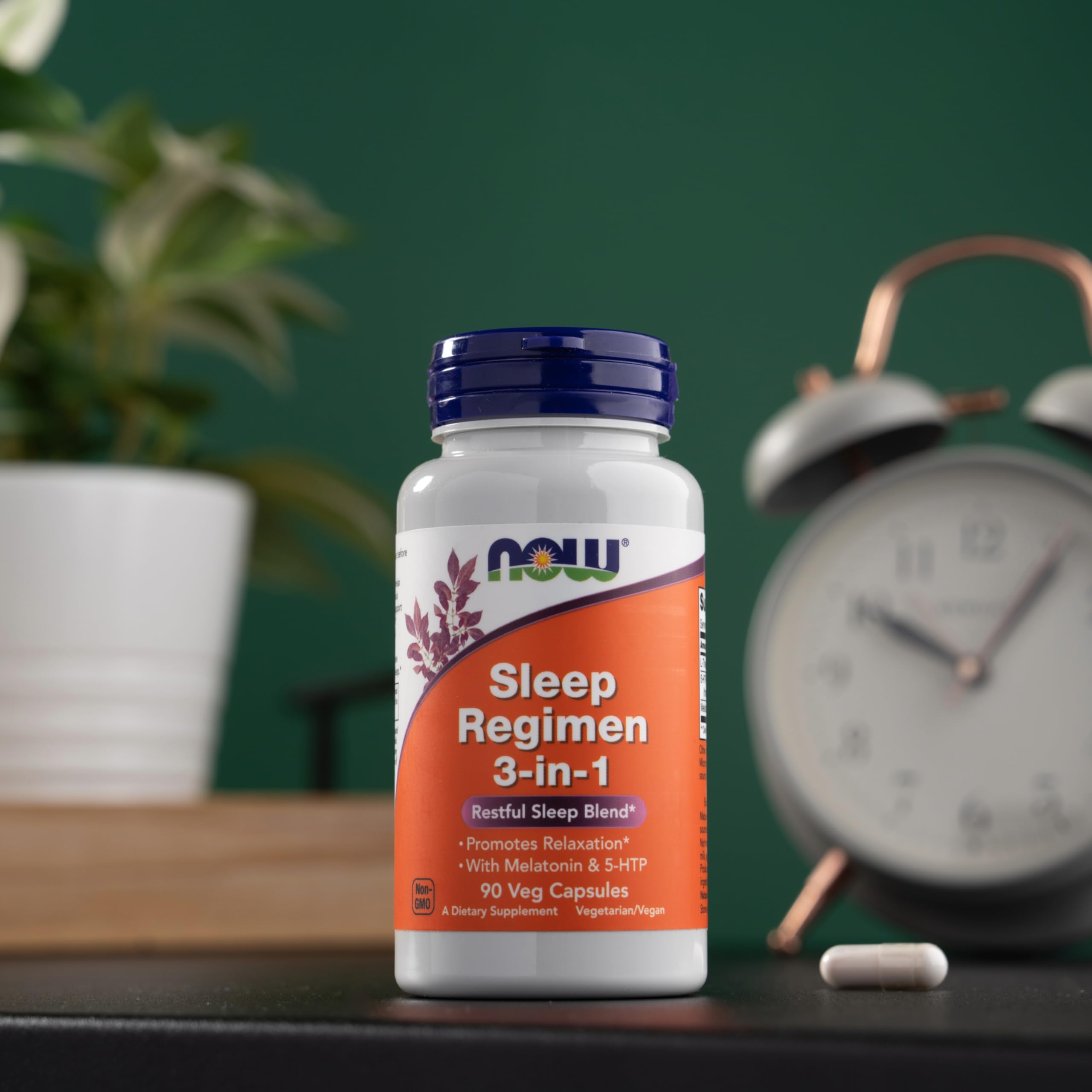 Buy now NOW Foods Supplements, Sleep Regimen 3-In-1, With Melatonin, 5-HTP and L-Theanine, Restful Sleep Blend*, 90 Veg Capsules at indiglob india