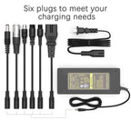 ETL Certified 42V 2A Electric Scooter Charger, 7-in-1 Universal Charger Replacement for 36V 10S Lithium Battery, Compatible with Razor Gotrax Xiaomi Jetson Ninebot Hoverboard & E-Bike