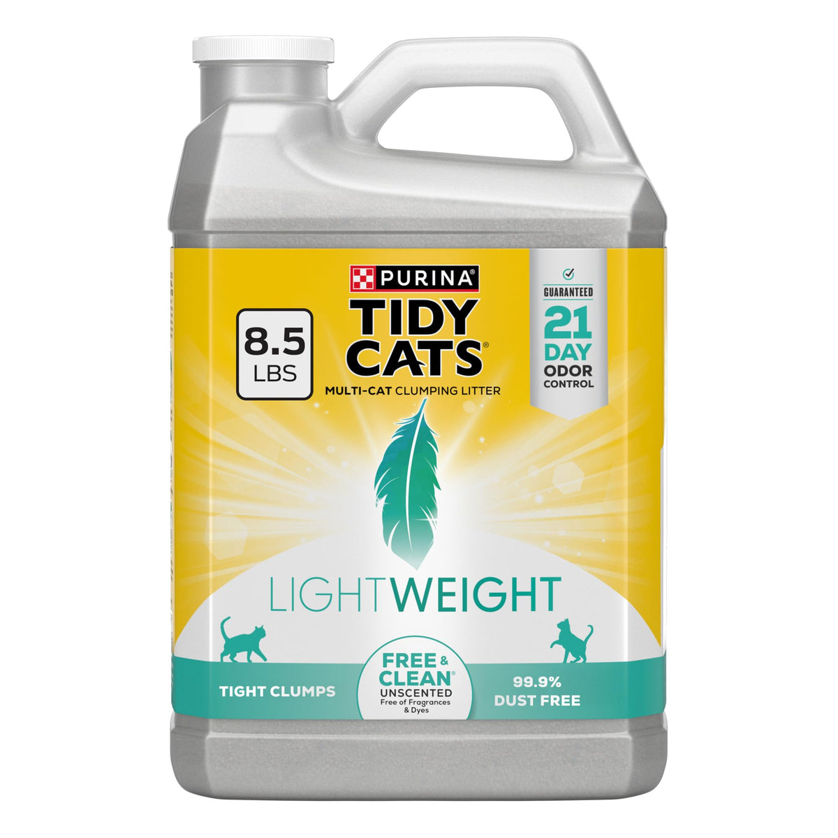 Purina Tidy Cats Lightweight Free & Clean with Ammonia Blocker Clumping Cat Litter - 8.5 lb. Jugs