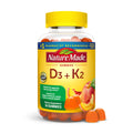 Nature Made Vitamin D3 K2 Gummies, 50 Gummy Vitamins | Vitamin D 5000 IU per Serving for Immune, Bone, Teeth and Muscle Health Support, Peach Flavor, 25 Day Supply