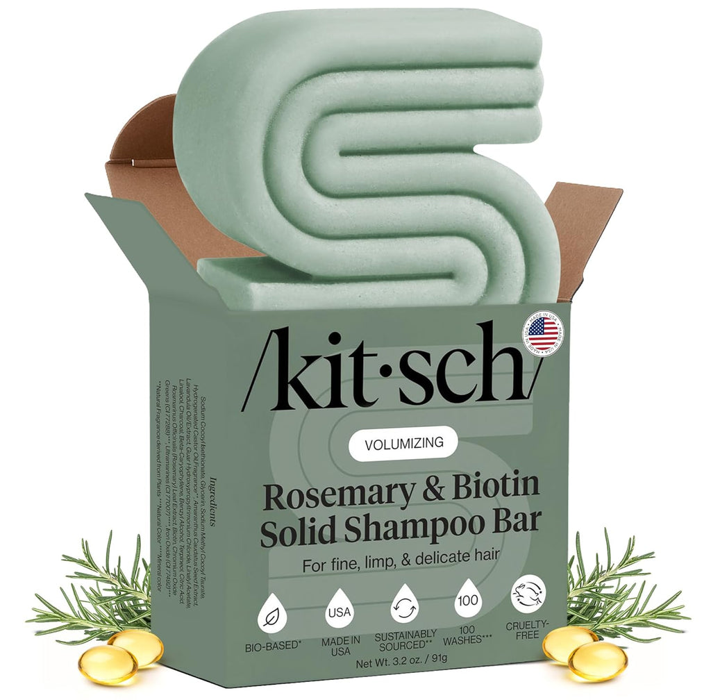 Buy now Kitsch Rosemary & Biotin Shampoo Bar - For Hair Growth, Strengthening, Thickening & Volumizing Shampoo for Women and Men - Free of Parabens, Sulfates & Silicones - Made in USA - 3.2 oz Default at indiglob india