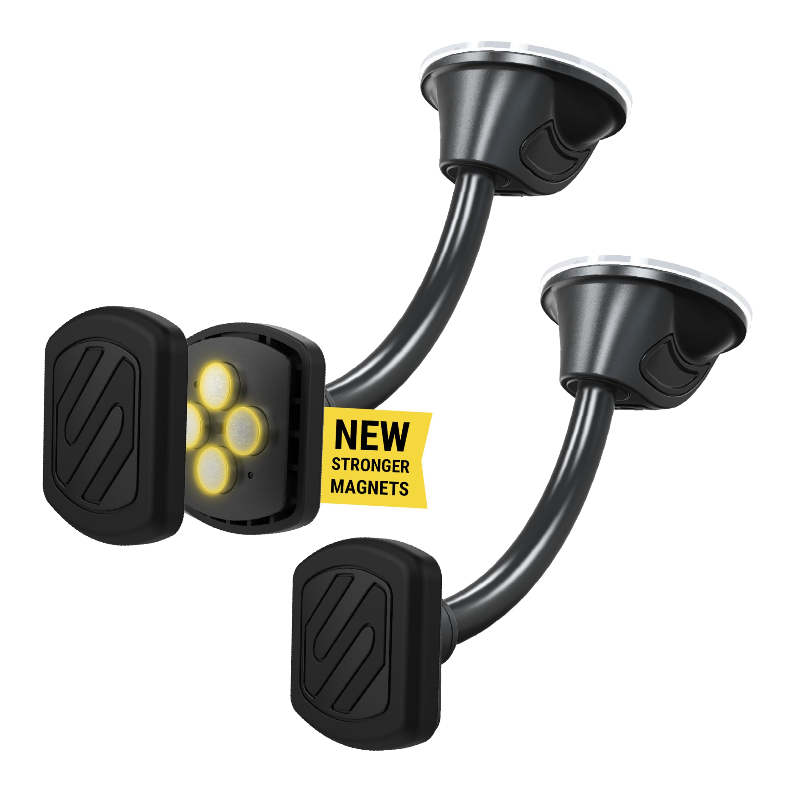 Buy now Scosche MAGDMB MagicMount Magnetic Phone Mount for Car, Dashboard Cell Phone Holder with 360Â° Adjustable Magnet Head, Universal Phone Stand for Car Compatible with iPhone, Samsung, and All Devices Extra Strength - Flex Window Dash 2 Pack at indiglob india