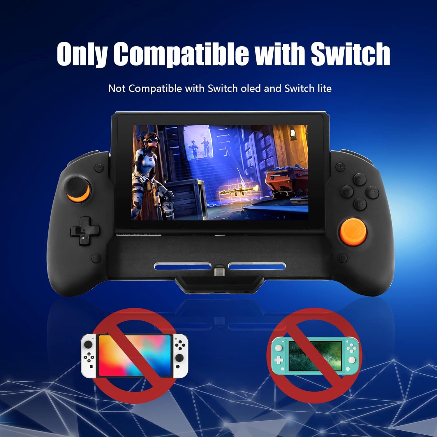 Buy now ECHZOVE Switch Controller Grip, Ergonomic Switch Controller with Six-Axis Gyroscope for Gravity Induction, Twin Motor Vibration, Power-Charging Input Port(NOT for Switch OLED) at indiglob india