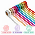 Mr. Pen- Glitter Washi Tape Set, 24 Rolls, 6mm/10mm