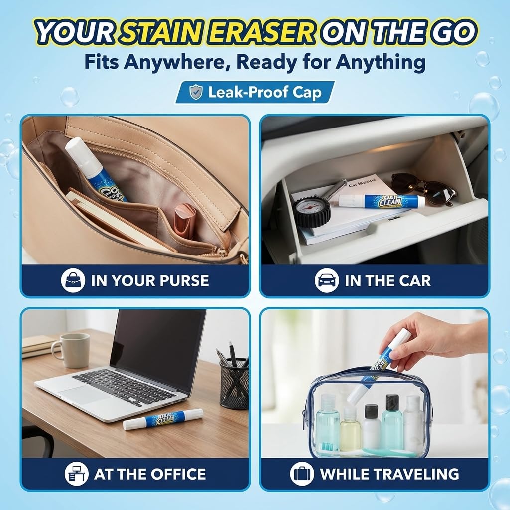 OxiClean On The Go Stain Remover Pen, 0.74 Fl Oz – Instant Travel Stain Cleaner for Clothes, Food, Wine, Coffee, Makeup, Portable & Easy Use