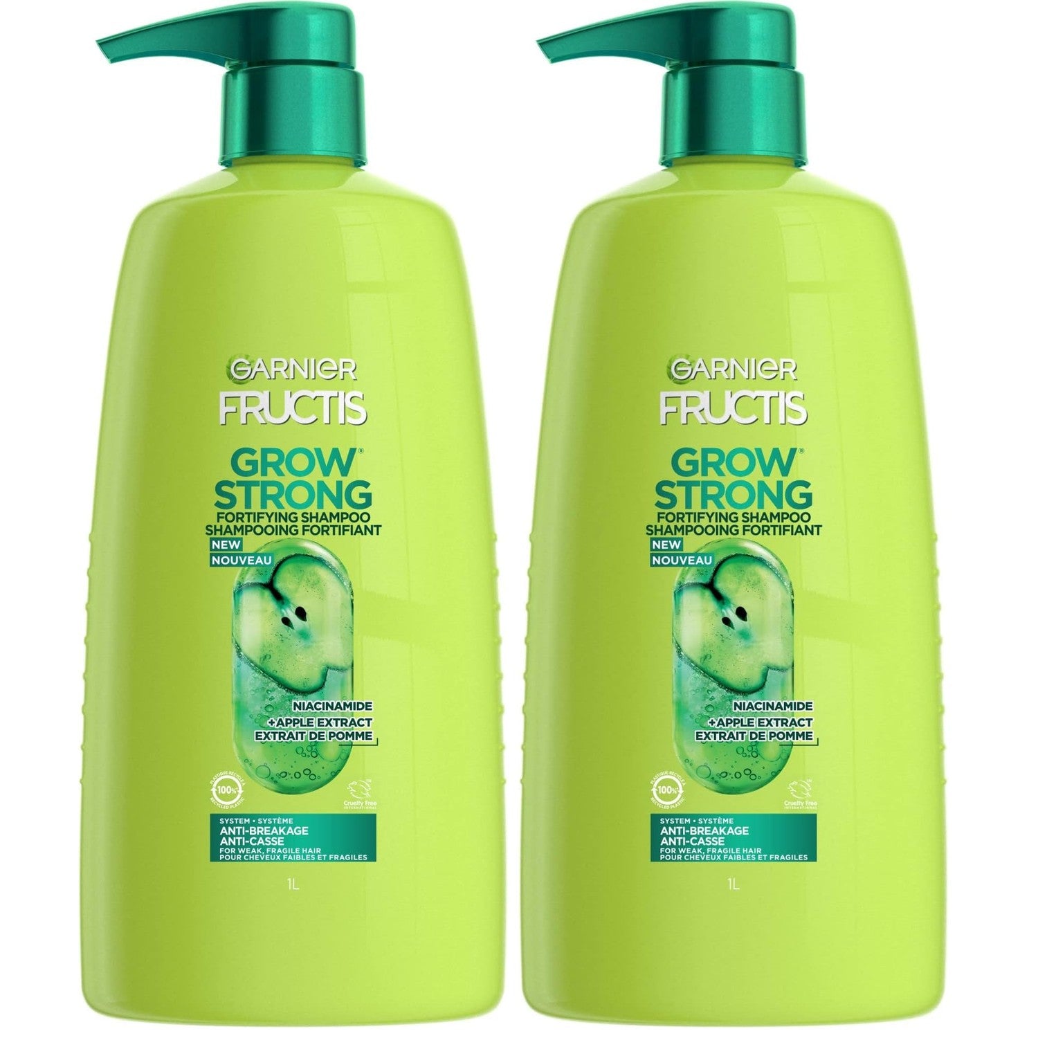 Garnier Fructis Grow Strong Shampoo, 33.8 Fl Oz, 1 Count (Packaging May Vary)
