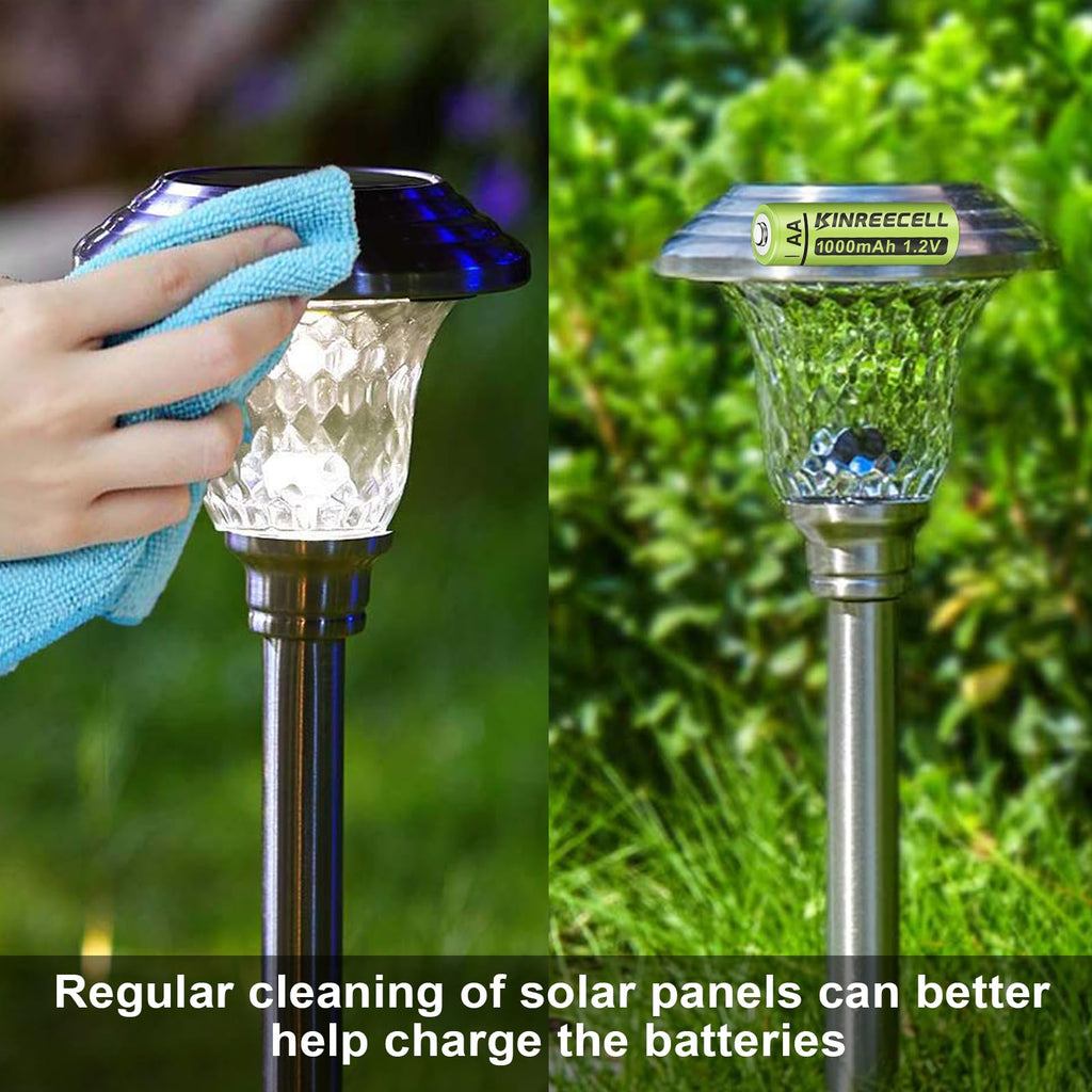 Rechargeable Solar AA 1000mAh Batteries for Outdoor Solar Lights