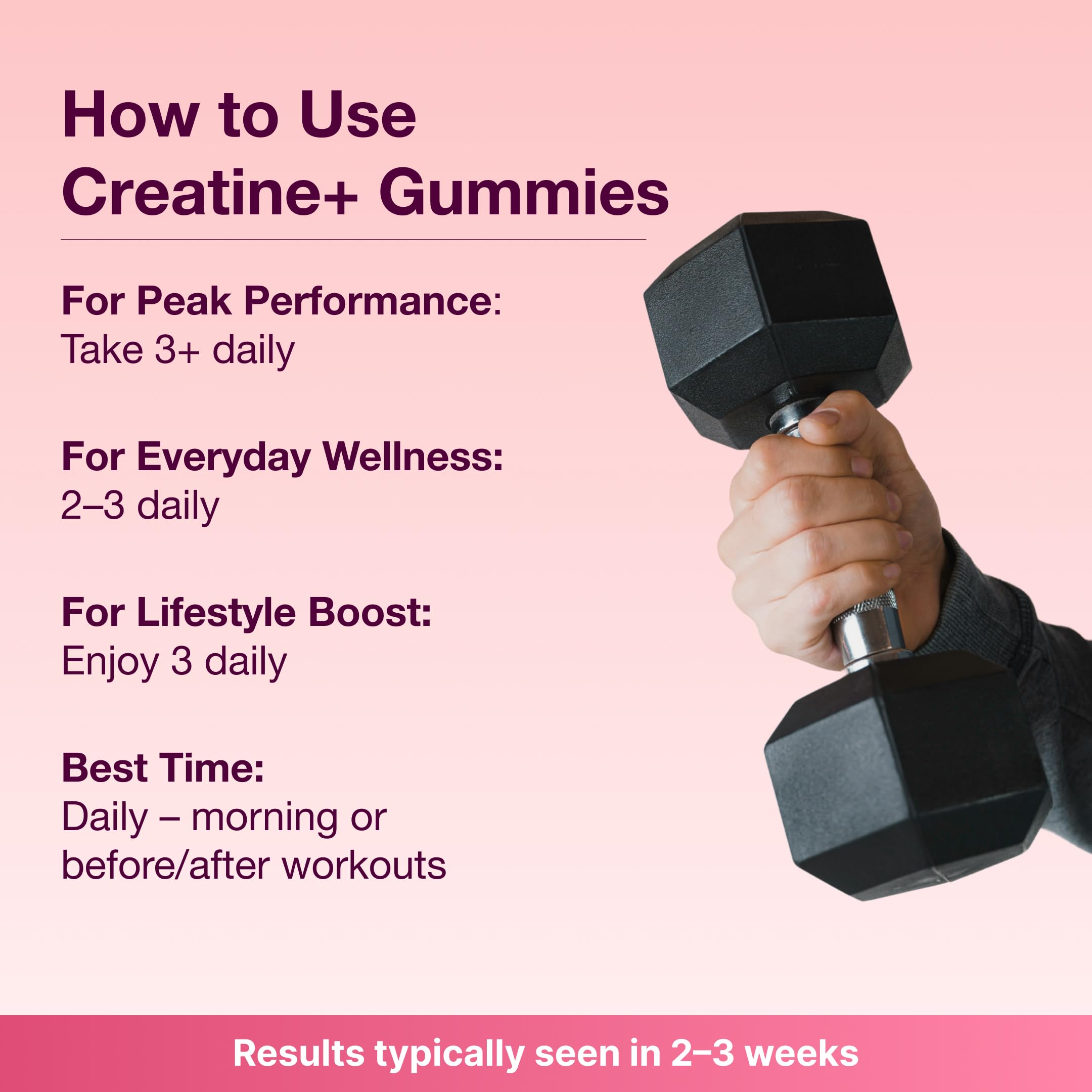 Bear Balanced Creatine Gummies for Men & Women - Creapure® Creatine Monohydrate, L-Theanine, L-Tyrosine & B12 for Muscle Growth, Strength, Focus, Energy & Health - Low Calorie, Sugar-Free, & Vegan