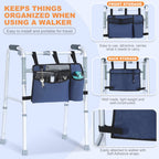 Premium Walker Bags for Folding Walkers Accessories with Cup Holder