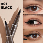 JUDYDOLL Ultra-Fine Liquid Eyeliner-Precision Tip for Wing Line, Smudge-Proof, Quick-Drying, Waterproof, Easy to Get Inner Corner Lined, Hooded Eyes-Friendly (#01 Black)
