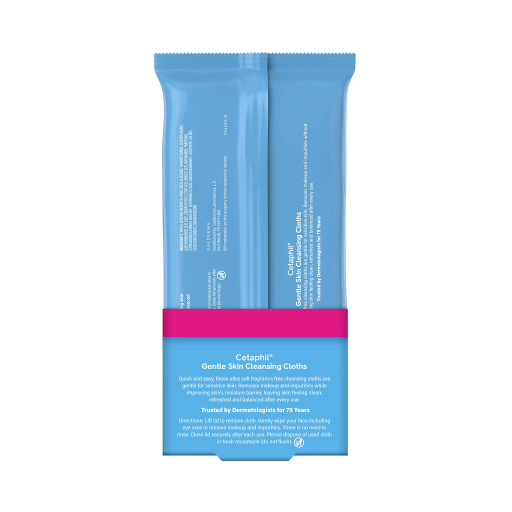 Buy now Cetaphil Gentle Makeup Removing Face Wipes, Daily Cleansing Facial Towelettes Gently Remove Makeup, Fragrance and Alcohol Free, 25 Count at indiglob india