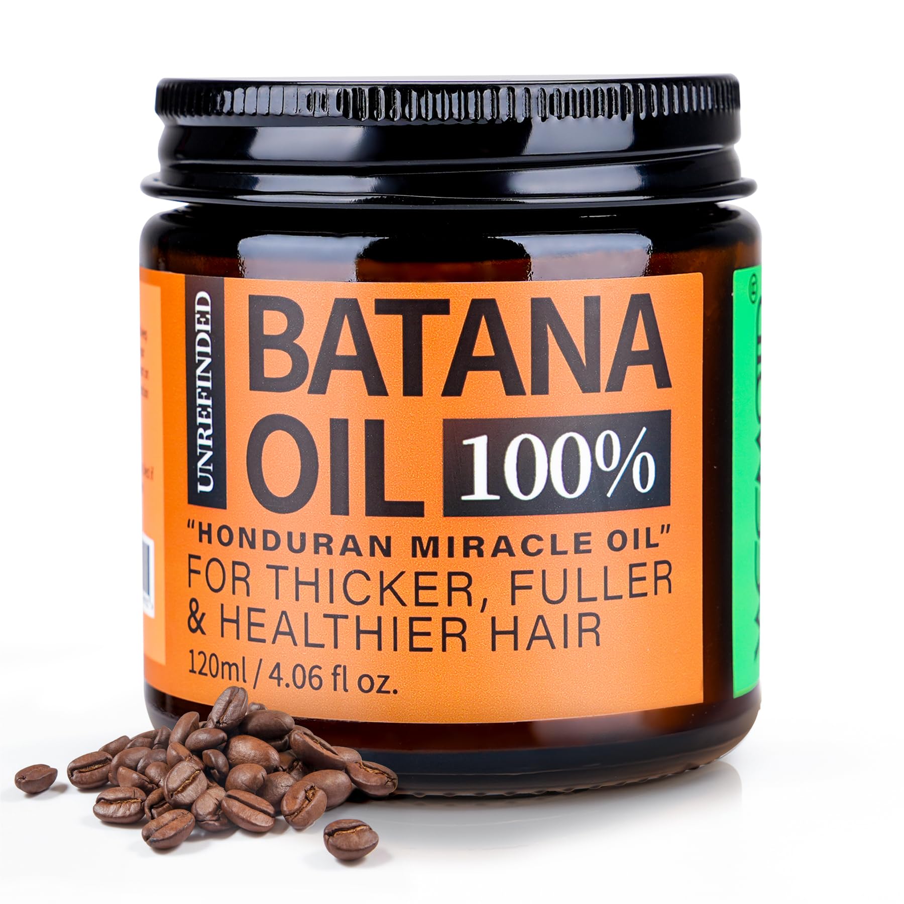 100% Raw Batana Oil for Hair from Honduras, 4.06 Fl Oz, Bright Coffee | Moisturizing Hair Mask, Adds Shine & Softness, Unrefined Conditioning Scalp Oil