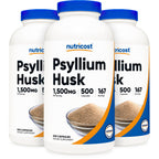 Nutricost Psyllium Husk 1500mg, 500 Capsules, Gluten Free, GMO-Free