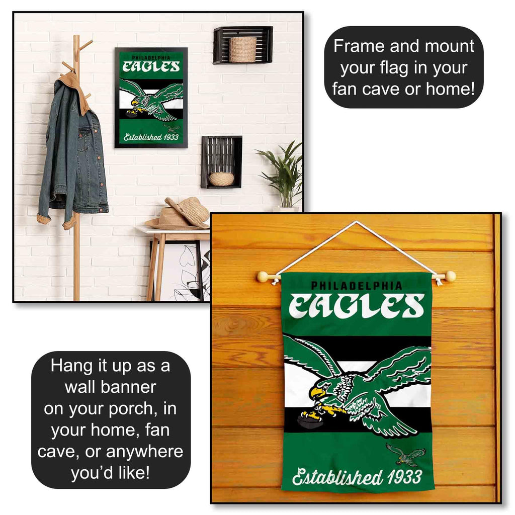 WinCraft Philadelphia Eagles Retro Vintage Throwback Double Sided Garden Flag