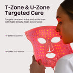 Wavytalk Red Light Therapy Mask for Face, Glow Time LED Face Mask 850nm NIR | for Anti-Fine Line, Acne, Skin Rejuvenation with 456 LED Chips, 3 Modes, Gift for Women Wife Mom