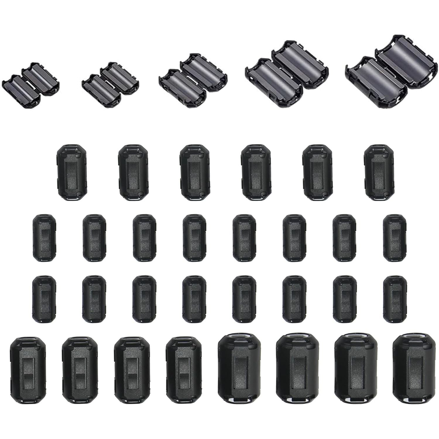 Buy now Clip-on Ferrite Ring Cores EMI RFI Signal Noise Filter Noise Suppressor for HDMI USB Power Cable Diameter 3mm/5mm/7mm/9mm/13mm,5Size,22Pcs 3 5 7 9 13mm-30P at indiglob india