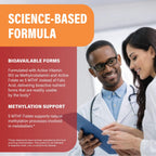 Vitamin B Complex: B1, B2, B3, B5, B6, B7, B12, 5MTHF + Whole Food - 60Caps