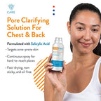 AcneFree Salicylic Acid Body Spray, Pore Clarifying Solution for chest and back, 5 Ounce