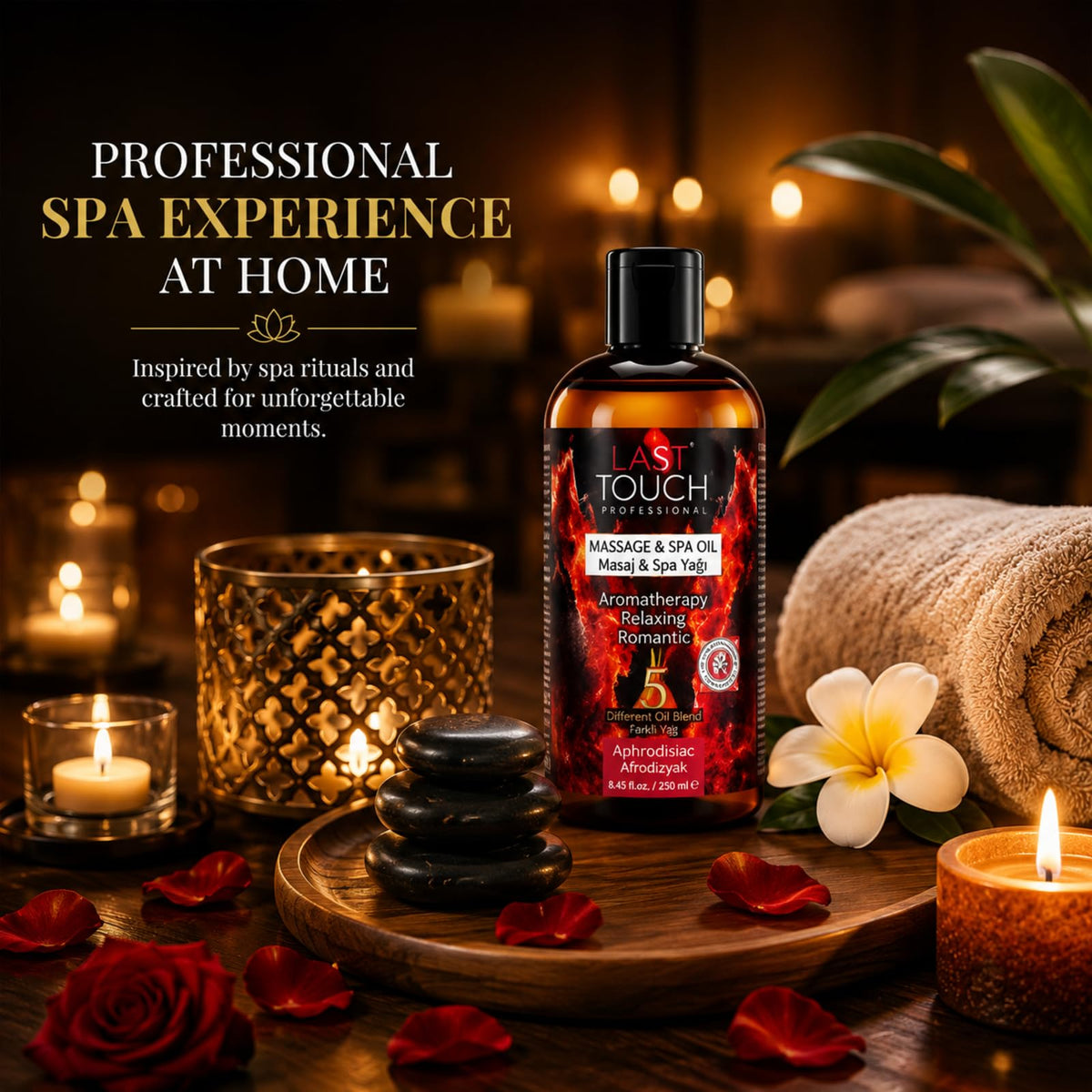 Aphrodisiac Massage Oil for Couples - Massage Oils for Date Night - Massage Oil for Massage Therapy - Aromatherapy Oil for Intimate Moments -Aphrodisiac Massage Oils - Muscle Relaxer Oils 8.45 Fl Oz.