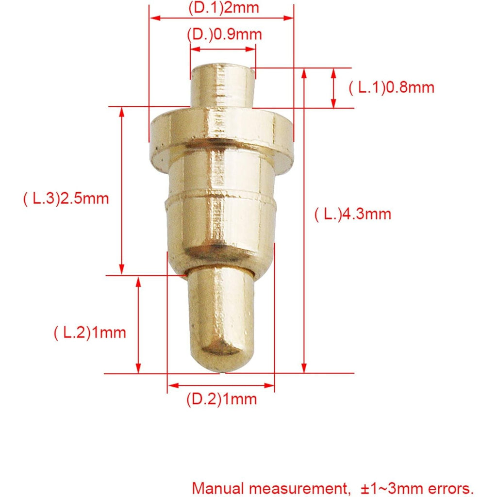 Buy now Yibuy 100 Piece Gold Plated PCB Probes Pattern die Part Pin Pogo Pin 1mm Pin at indiglob india