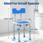 Shower Chair for Inside Shower, 400 lbs Adjustable Chair with Back