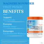 Doctor's Best Magnesium Glycinate Powder, Fruit Punch Flavor, 12.1 oz