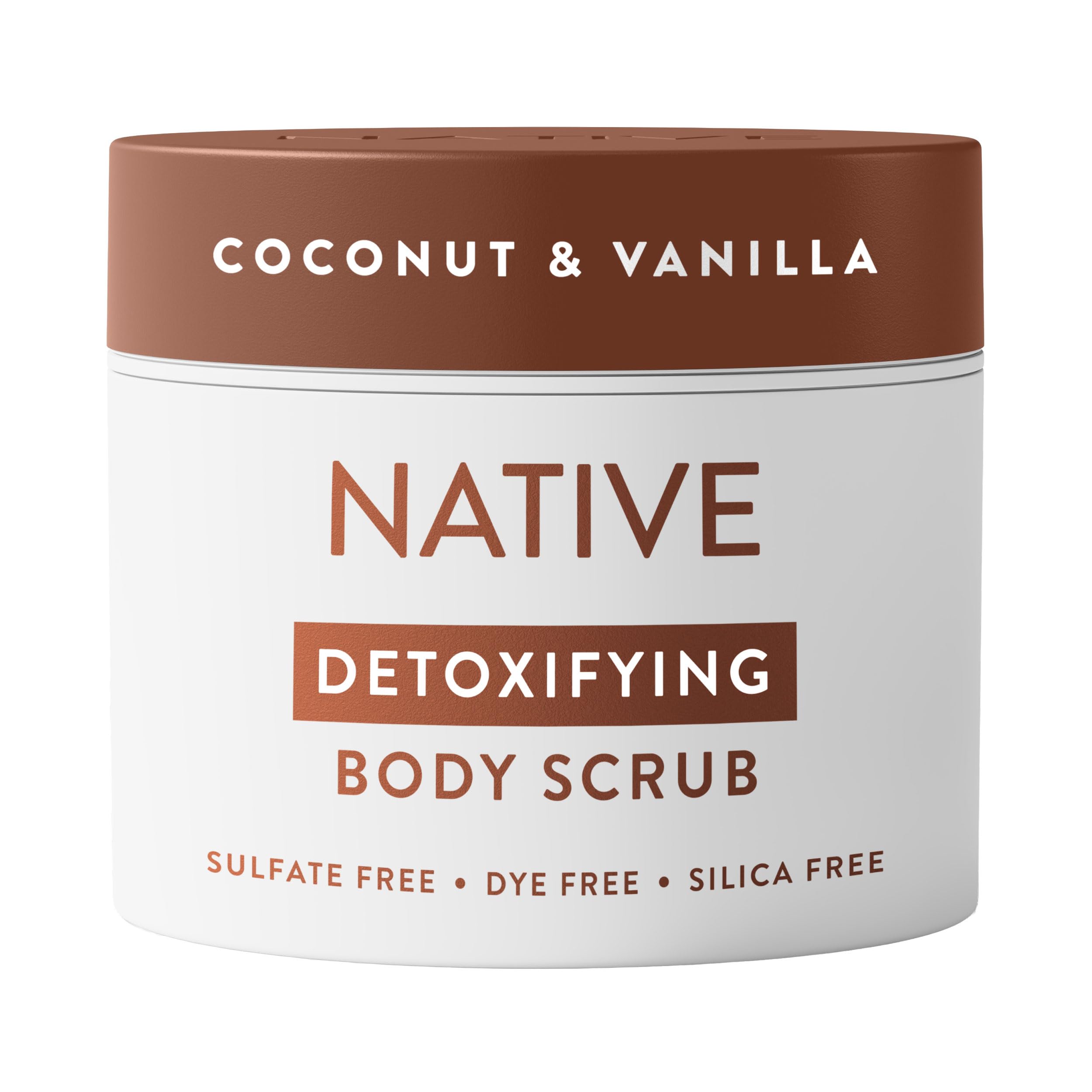 Native Body Scrub, Gently Exfoliates & Moisturizes for Smoother Skin in 1 Wash, Clean, Minimal, Silica-Free Ingredients for Sensitive Skin, for Women & Men, Coconut & Vanilla, 12 oz