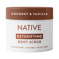 Native Body Scrub, Gently Exfoliates & Moisturizes for Smoother Skin in 1 Wash, Clean, Minimal, Silica-Free Ingredients for Sensitive Skin, for Women & Men, Coconut & Vanilla, 12 oz