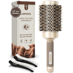 Buy now AIMIKE Round Hair Brush, Nano Thermal Ceramic & Ionic Tech, 2.1 Inch Barrel with Boar Bristles for Enhanced Texture, Golden, Hair Drying, Styling, Curling and Shine + 4 Free Clips 53mm-2.1 Inch Brush at indiglob india